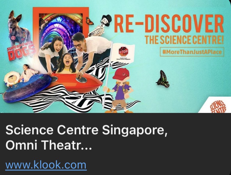 Science Centre Singapore, Omni Theatre, KidsSTOP Ticket