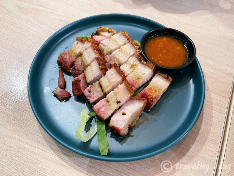 George Town noodle restaurant crispy roast pork
