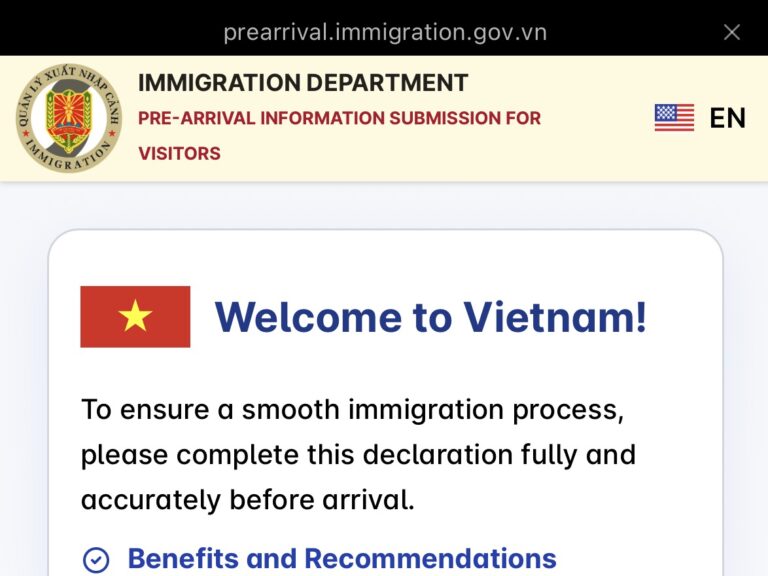 Vietnam Pre-Arrival Declaration